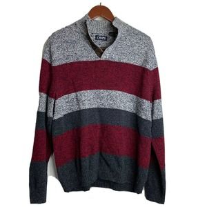 Chaps Mens Sweater Button Pullover Henley Freddie Krueger Elm Street Size Large